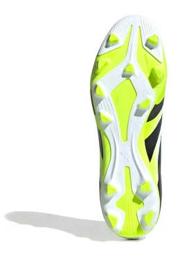Scarpe da calcio bianche con dettagli giallo fluo Adidas Predator Club FG/MG