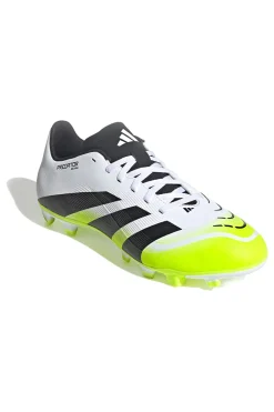 Scarpe da calcio bianche con dettagli giallo fluo Adidas Predator Club FG/MG