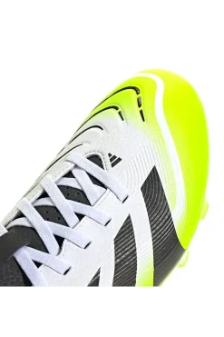 Scarpe da calcio bianche con dettagli giallo fluo Adidas Predator Club FG/MG