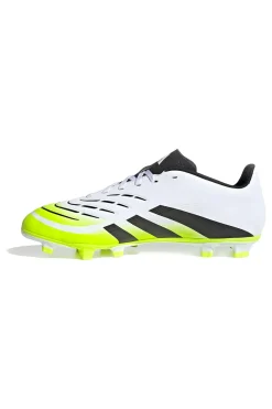 Scarpe da calcio bianche con dettagli giallo fluo Adidas Predator Club FG/MG