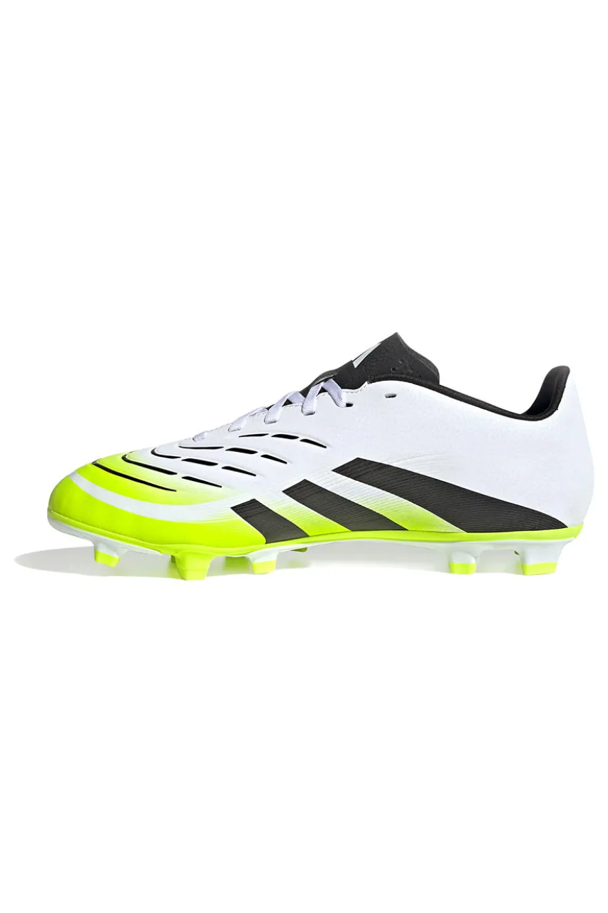 Scarpe da calcio bianche con dettagli giallo fluo Adidas Predator Club FG/MG