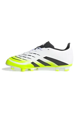 Scarpe da calcio bianche con dettagli giallo fluo Adidas Predator Club FG/MG J