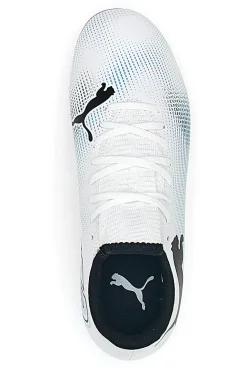 scarpe da Calcio Bianche con Tacchetti Azzurri Puma Future 7 Play FG/AG JR