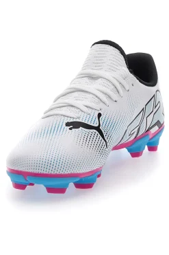 scarpe da Calcio Bianche con Tacchetti Azzurri Puma Future 7 Play FG/AG JR