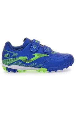 Scarpe da Calcio Blu Con Strappi in Velcro Joma Powerfull Jr 2504 Turf