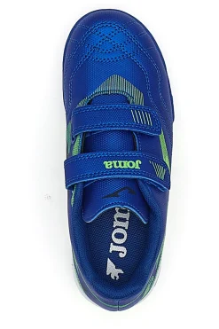 Scarpe da Calcio Blu Con Strappi in Velcro Joma Powerfull Jr 2504 Turf