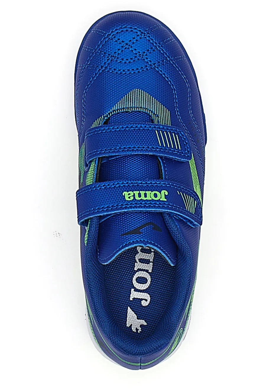 Scarpe da Calcio Blu Con Strappi in Velcro Joma Powerfull Jr 2504 Turf