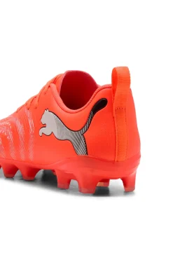 Scarpe da calcio corallo fluo con dettagli tecnici Puma Future 9 Play Jr