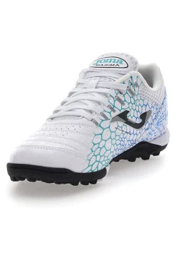 Scarpe da Calcio Indoor Bianco e Turchese JOMA MAXIMA 2527 Turf