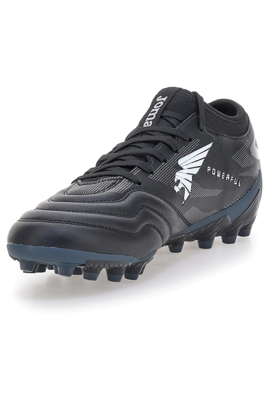 Scarpe da calcio nere con suola Artificial grass Joma Powerful 2501AG