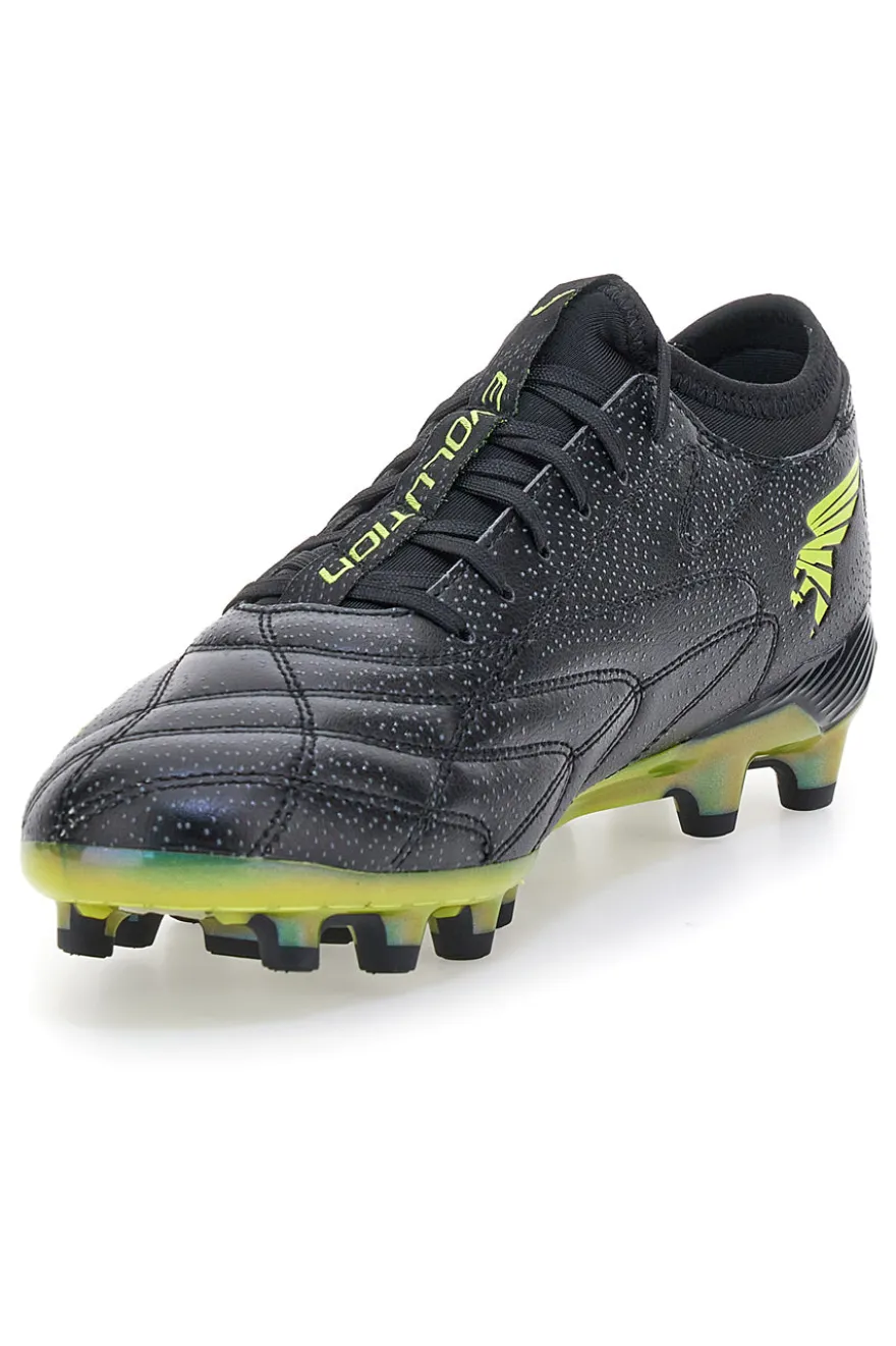 Scarpe da calcio nere con tacchetti FG e dettagli lime Joma Evolution 2531 Firm Ground