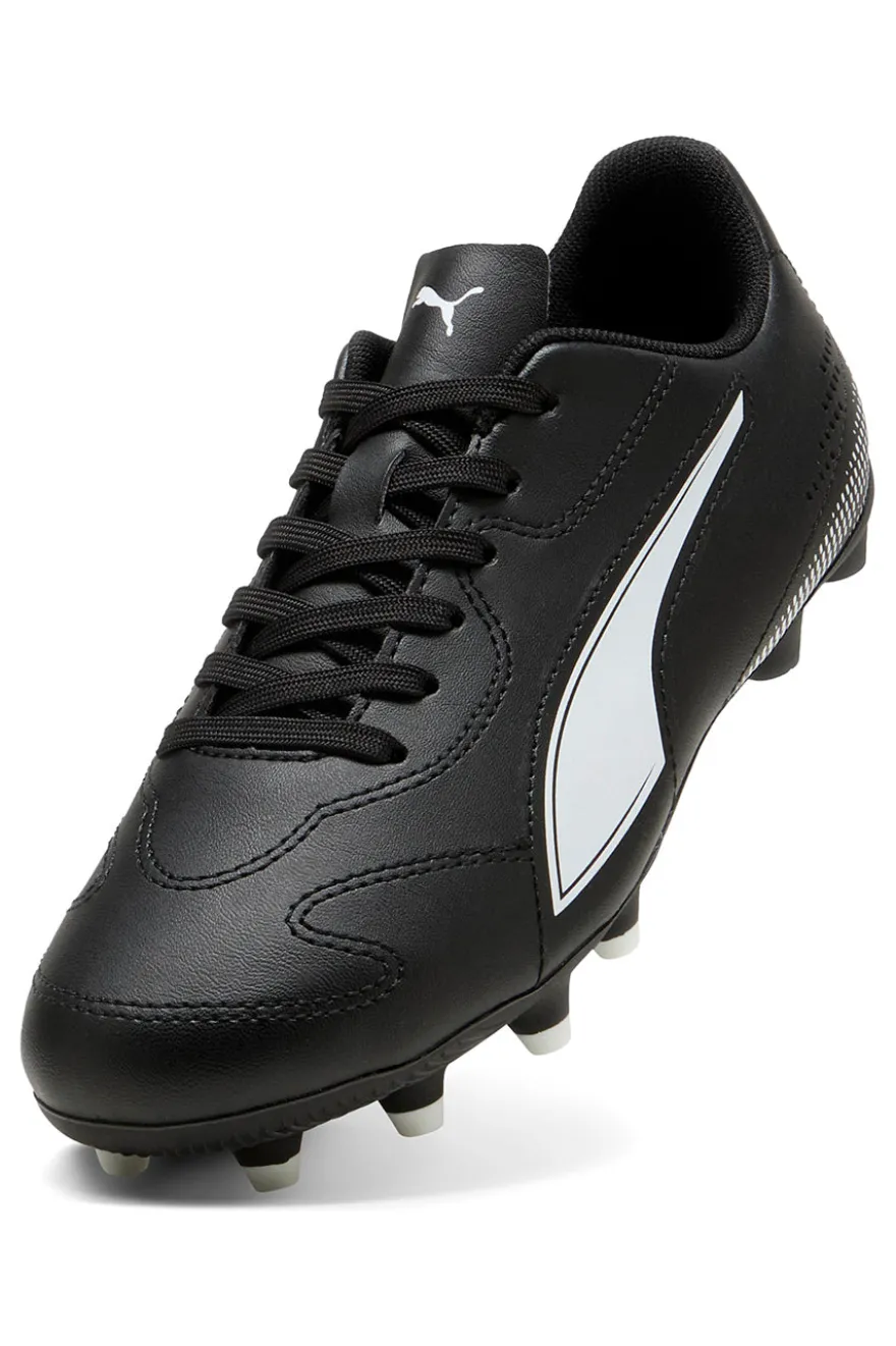 Scarpe da calcio nere con logo bianco Puma Vitoria II FG/AG Jr