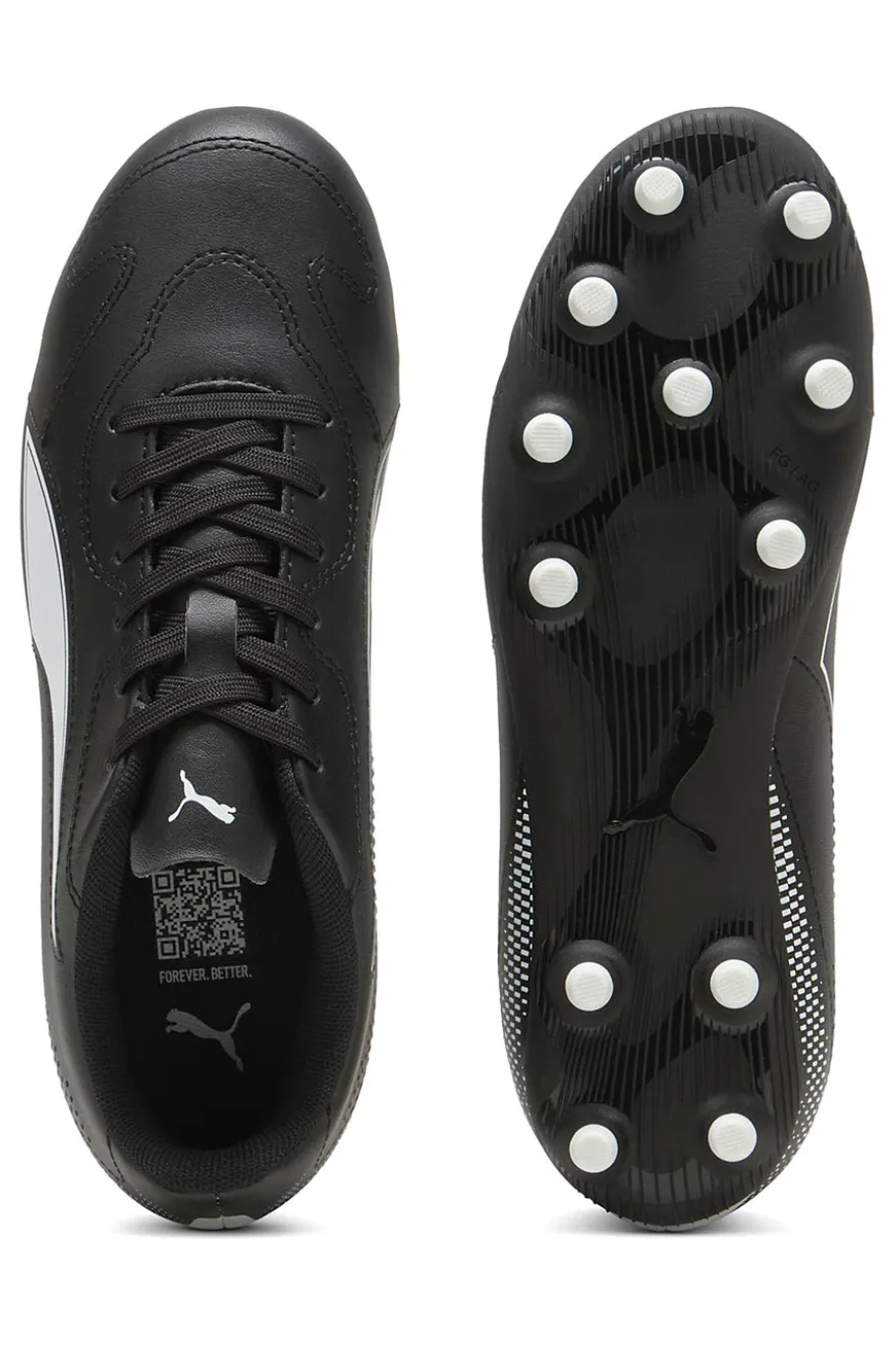Scarpe da calcio nere con logo bianco Puma Vitoria II FG/AG Jr