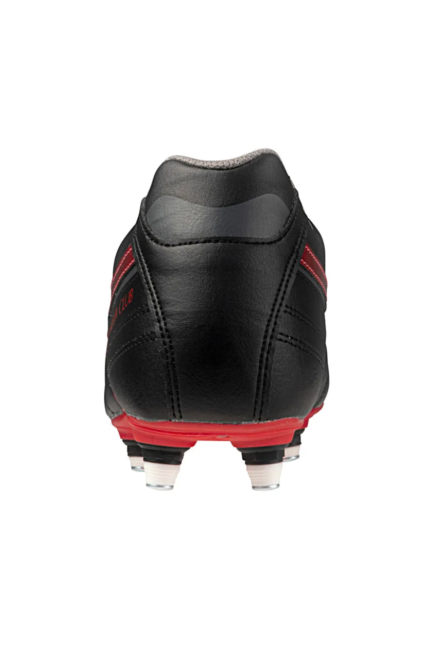 Scarpe da calcio nere e rosse con tacchetti avvitabili Mizuno Morelia II Club SI