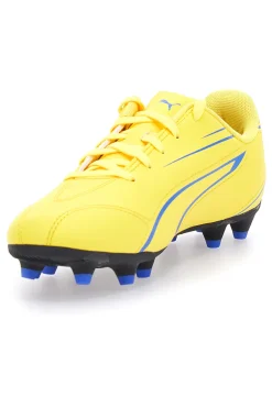 Scarpe da calcio per terreni duri gialle con dettagli neri Puma Vitoria FG/AG JR