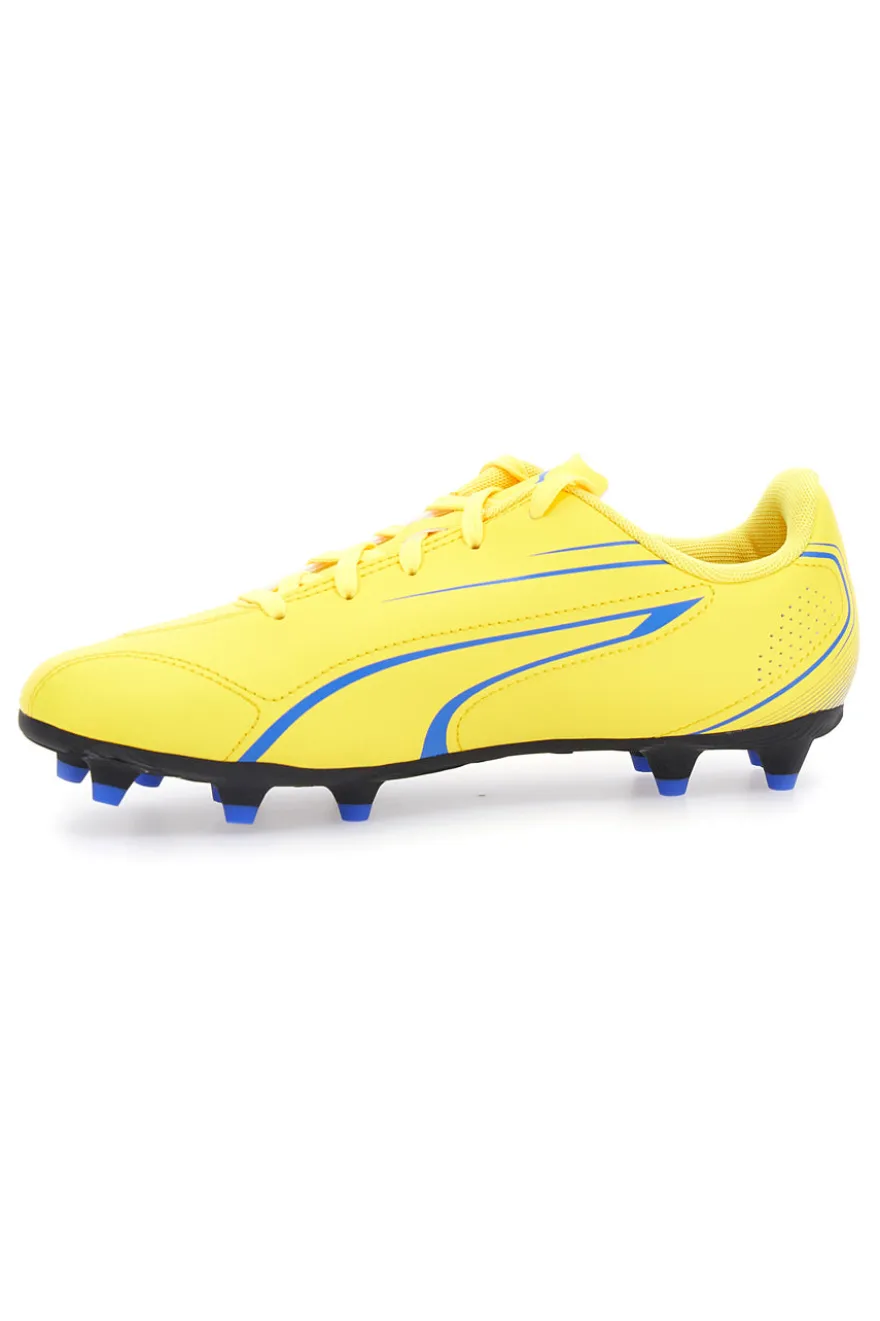 Scarpe da calcio per terreni duri gialle con dettagli neri Puma Vitoria FG/AG JR
