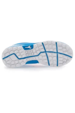 Scarpe da Calcio per Terreni Sintetici Azzurre con Logo Arancione Diadora Pichichi 6 Tf Jr