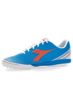 Scarpe da Calcio per Terreni Sintetici Azzurre con Logo Arancione Diadora Pichichi 6 Tfr