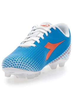 Scarpe da Calcio per Terreni Duri Azzurre con Logo Arancione Diadora Pichichi 6 Md Jr