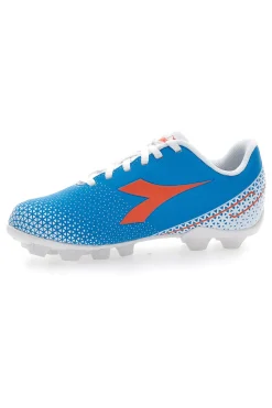 Scarpe da Calcio per Terreni Duri Azzurre con Logo Arancione Diadora Pichichi 6 Md Jr