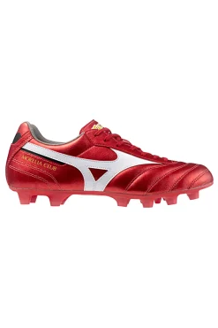 Scarpe da calcio rosse con tacchetti Mizuno Morelia II Club