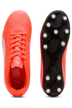 Scarpe da calcio rosso fluo suola FG/AG Vitoria II Puma Jr