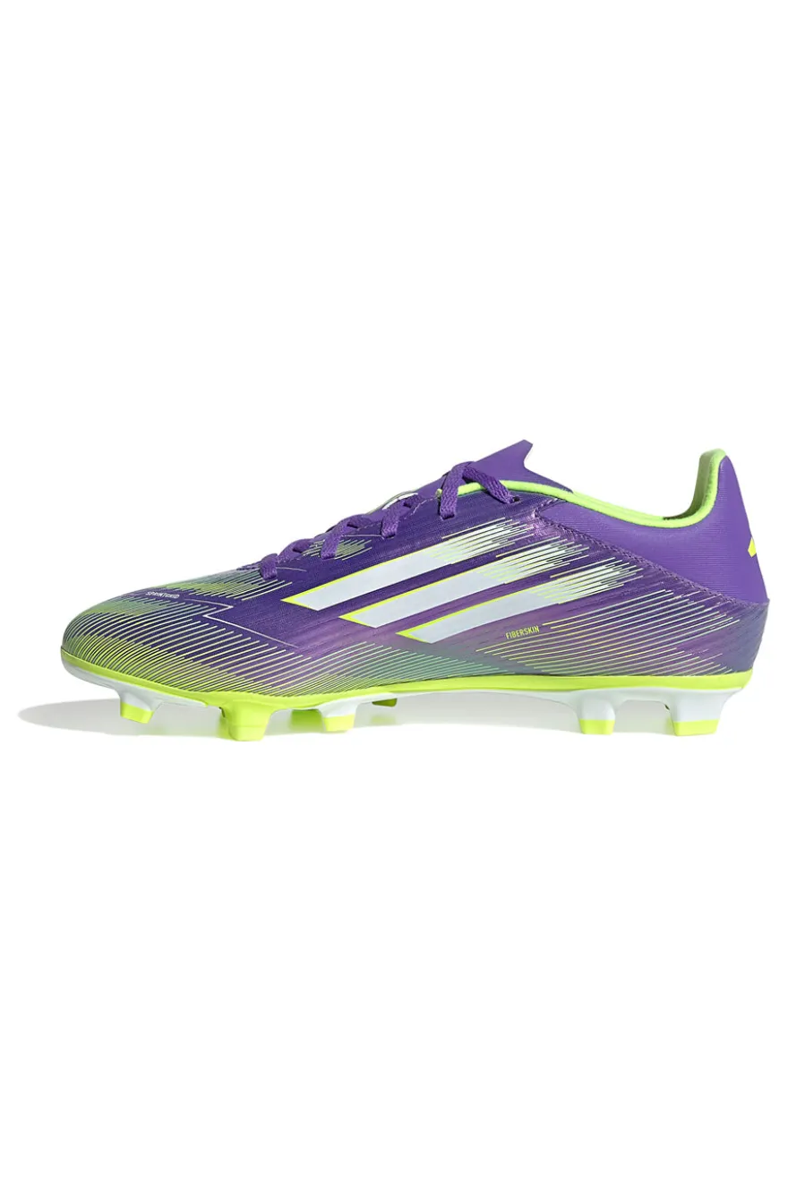 Scarpe da calcio viola e giallo fluo con tacchetti Adidas F50 Club FG/MG