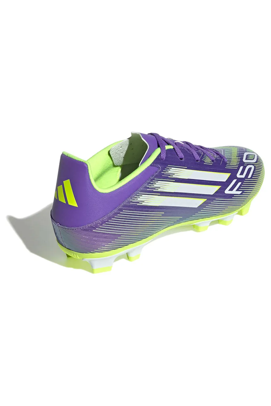 Scarpe da calcio viola e giallo fluo con tacchetti Adidas F50 Club FG/MG