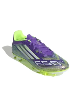 Scarpe da calcio viola e giallo fluo con tacchetti Adidas F50 Club FG/MG