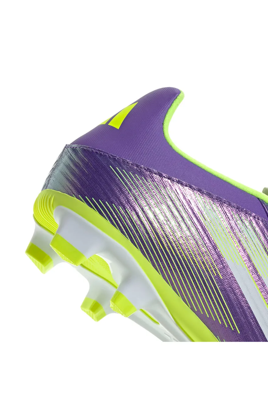 Scarpe da calcio viola e giallo fluo con tacchetti Adidas F50 Club FG/MG
