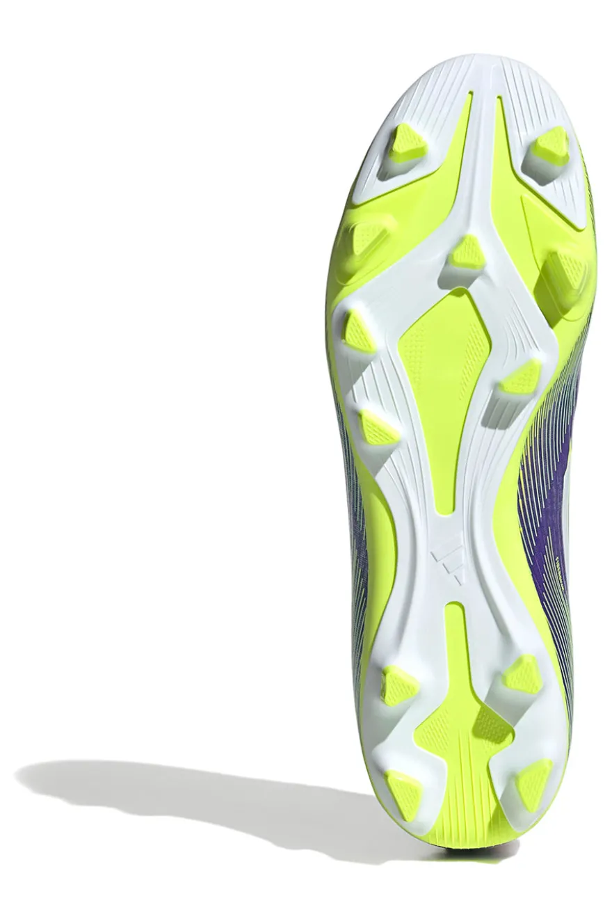 Scarpe da calcio viola e giallo fluo con tacchetti Adidas F50 Club FG/MG