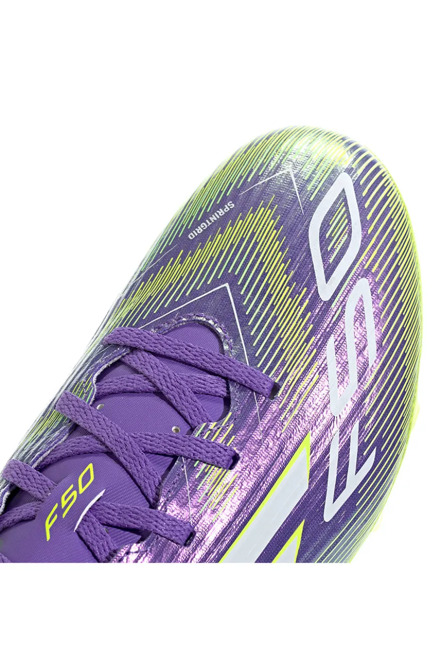 Scarpe da calcio viola e giallo fluo con tacchetti Adidas F50 Club FG/MG