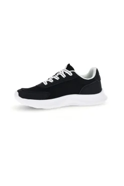 Scarpe da fitness nere con inserti gialli e Air Memory Foam Lotto Run 90 Amf Jr