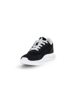 Scarpe da fitness nere con inserti gialli e Air Memory Foam Lotto Run 90 Amf Jr