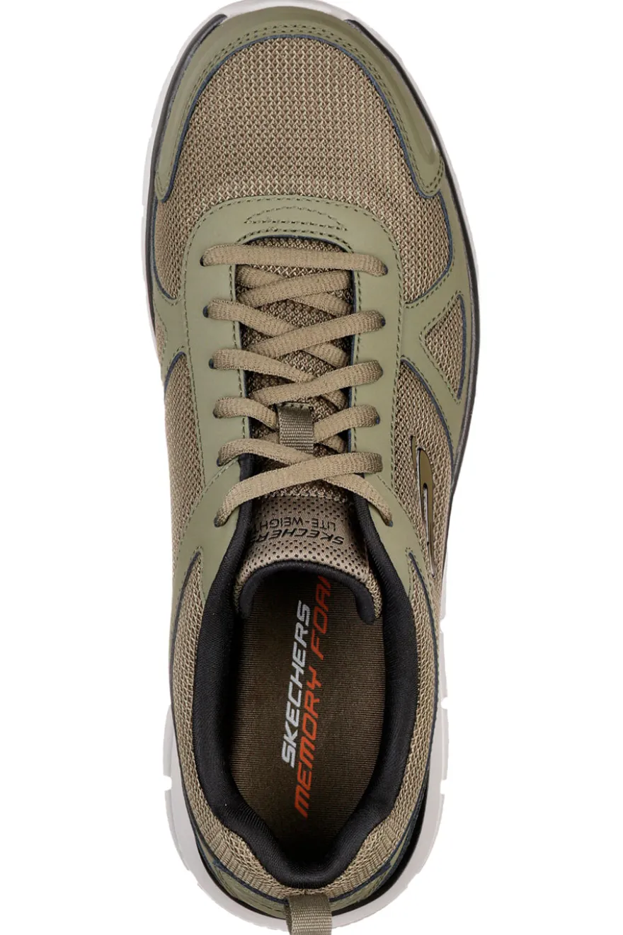 Scarpe da Fitness Verdi con Tomaia in Pelle e Mesh SKECHERS TRACK
