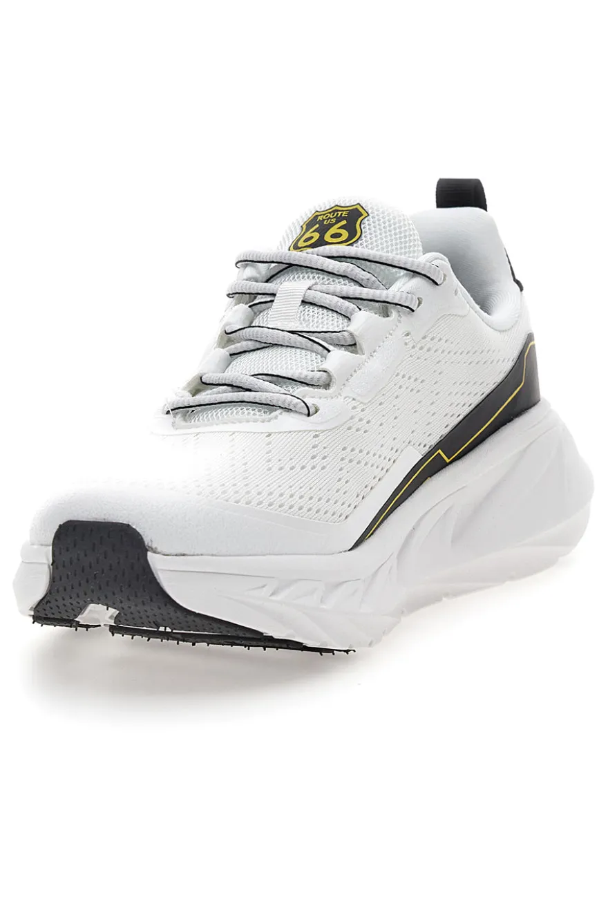 Scarpe da ginnastica bianche con dettagli neri Route 66 RO51038D