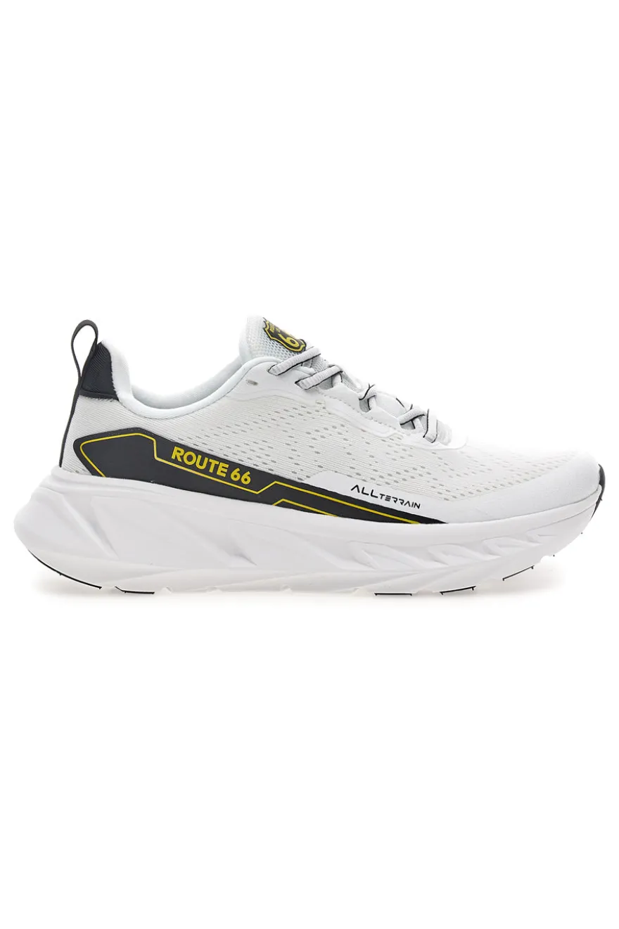 Scarpe da ginnastica bianche con dettagli neri Route 66 RO51038D