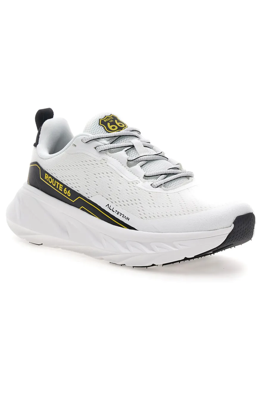 Scarpe da ginnastica bianche con dettagli neri Route 66 RO51038D