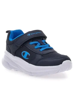 Scarpe da ginnastica blu in mesh con strappo Champion HRO B PS Low Cut