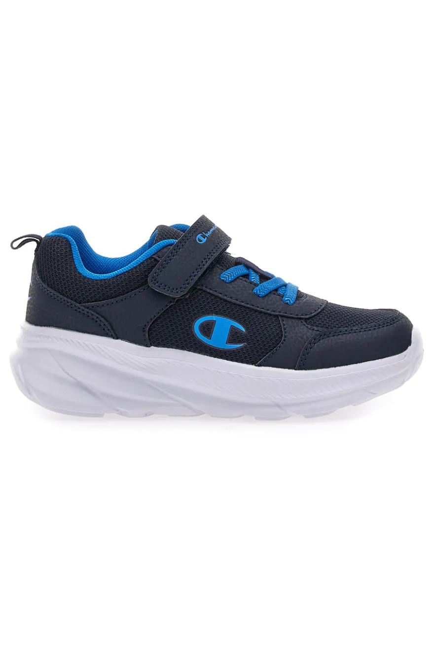 Scarpe da ginnastica blu in mesh con strappo Champion HRO B PS Low Cut