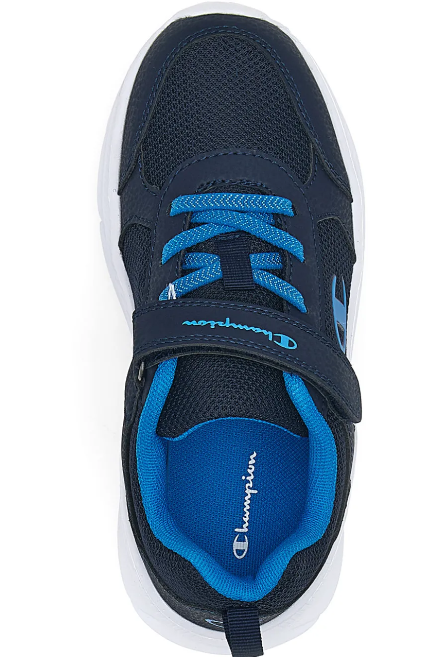 Scarpe da ginnastica blu in mesh con strappo Champion HRO B PS Low Cut