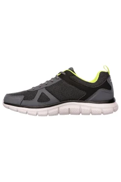 Scarpe da ginnastica grigie leggere Memory Foam Track Bucolo Skechers