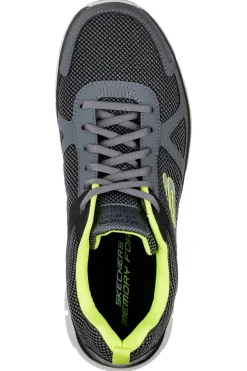 Scarpe da ginnastica grigie leggere Memory Foam Track Bucolo Skechers