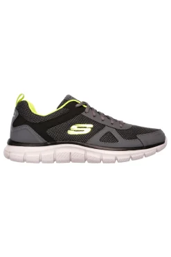 Scarpe da ginnastica grigie leggere Memory Foam Track Bucolo Skechers