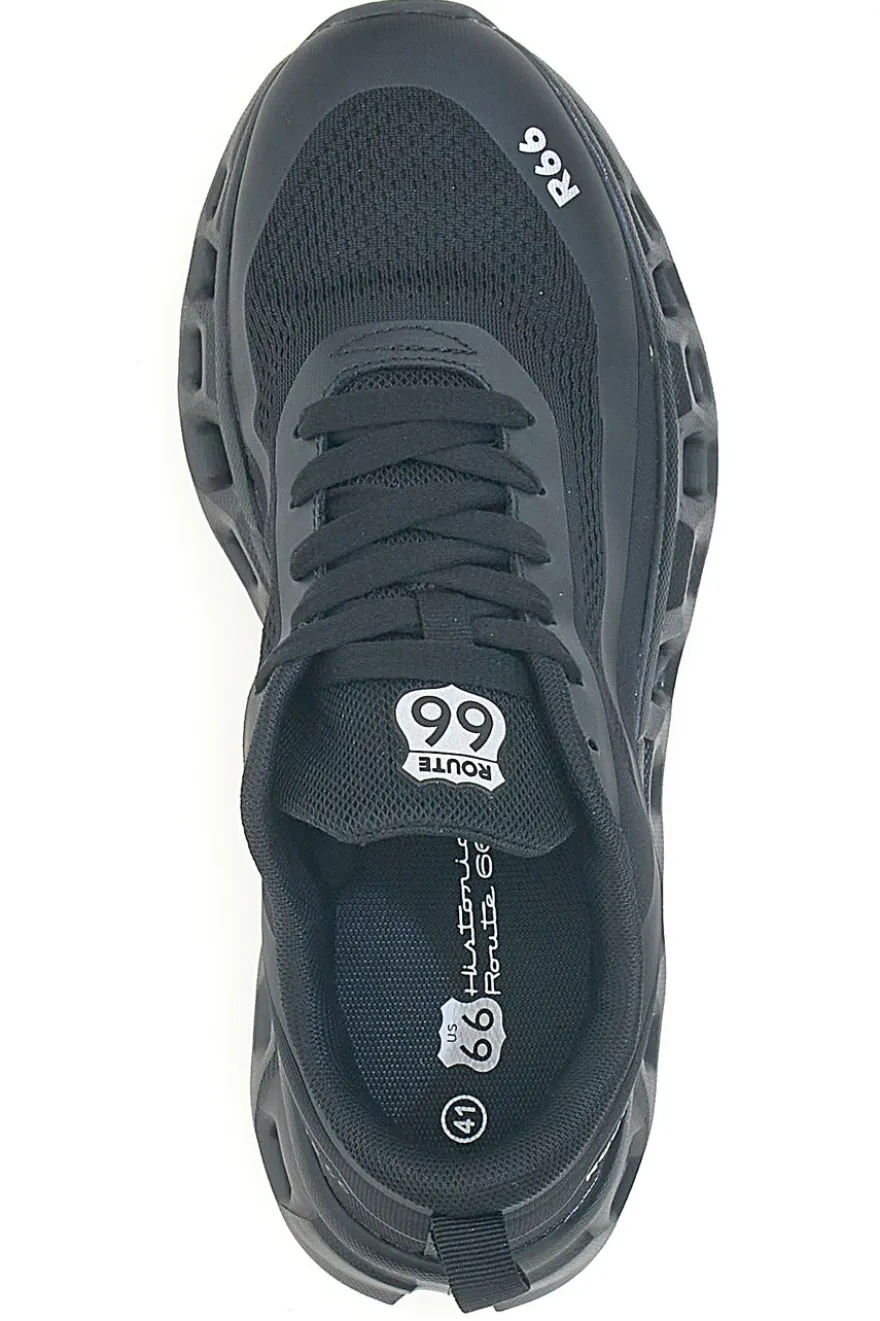 Scarpe da ginnastica nere con suola forata Route 66 RO52805D