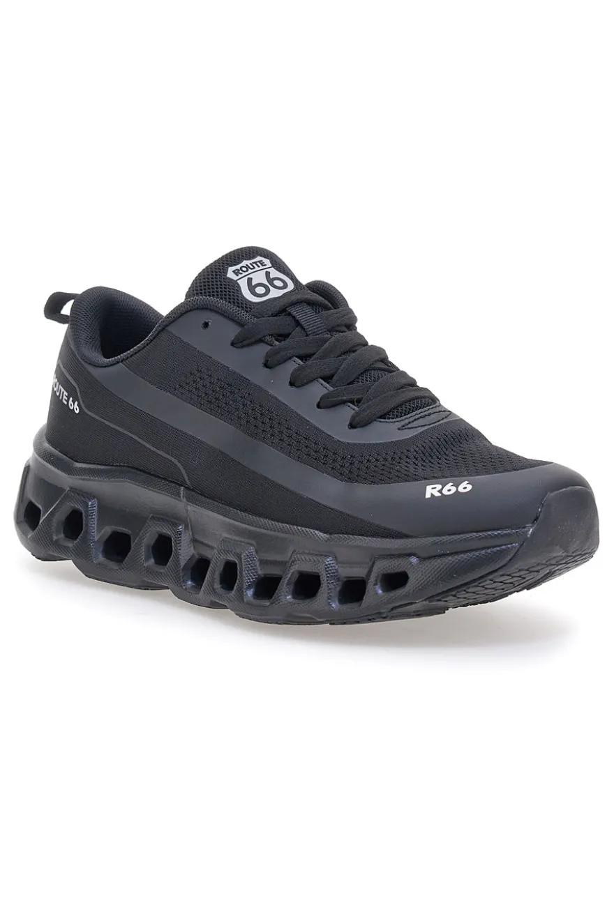 Scarpe da ginnastica nere con suola forata Route 66 RO52805D
