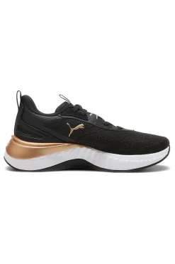 Scarpe da ginnastica nere con dettagli oro e suola Softride Puma Softride Sera Wns