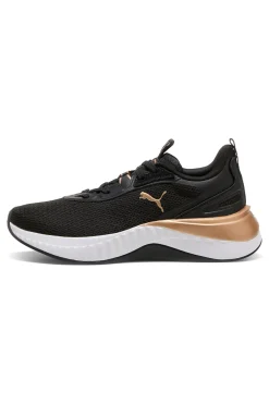 Scarpe da ginnastica nere con dettagli oro e suola Softride Puma Softride Sera Wns