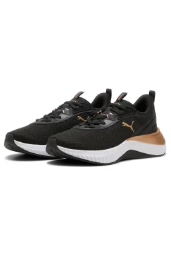 Scarpe da ginnastica nere con dettagli oro e suola Softride Puma Softride Sera Wns
