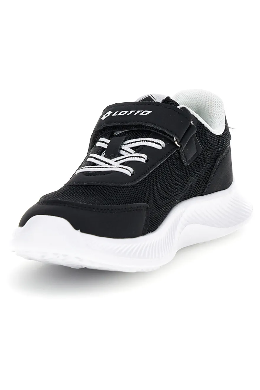 Scarpe da ginnastica nere e bianche con chiusura a strappo e memory foam Lotto RUN 90 AMF CL S